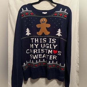 UGLY GINGERBREAD CHRISTMAS SWEATER